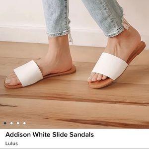 Lulus Addison White Slide Sandals